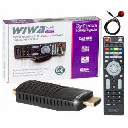 Tuner DVB-T2 WIWA H.265 HEVC MINI z funkcją internetu
