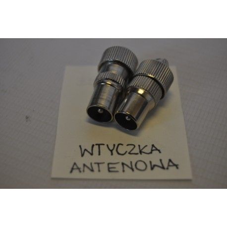 Wtyk antenowy prosty metalowy DETAL